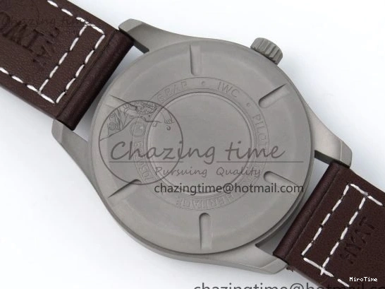 MIROTIME 0515 Pilot Mark XVIII Titanium BLSF 1:1 Best Edition Black Dial on Brown Leather Strap MIYOTA Popular 7020